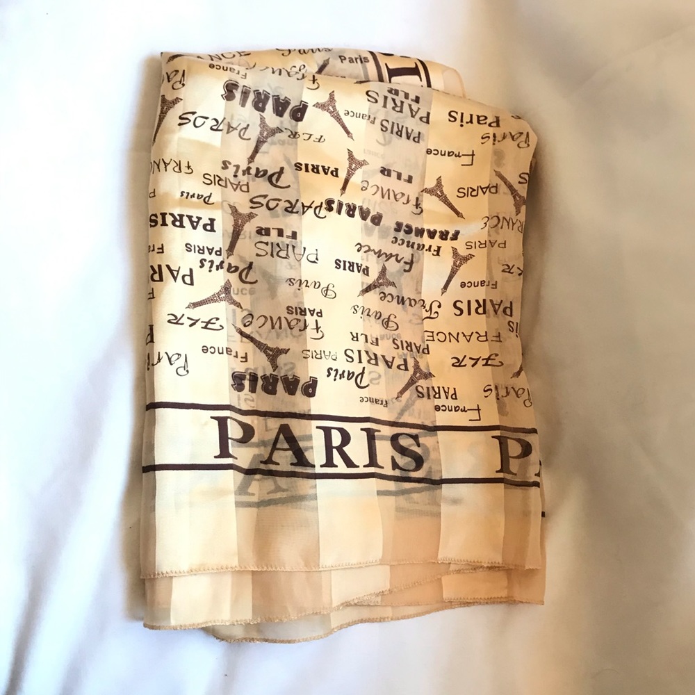 Paris print scarf